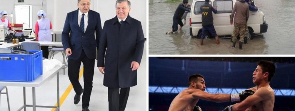 Мирзиёевнинг Бухорога сафари, Самарқанд ва Қашқадарёда тошқин, Шаҳрамнинг янги рақиби ва бошқа хабарлар