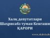 Ўзбекистон Республикаси Вазирлар Маҳкамасининг 2018 йил 12 апрелдаги ВМ-285-сонли қарорининг тумандаги ижроси бўйича уй-жой олувчи (талабгор)ларни тасдиқлаш тўғрисида